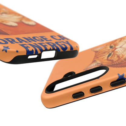 Orange Cat Energy Samsung Galaxy Tough Case