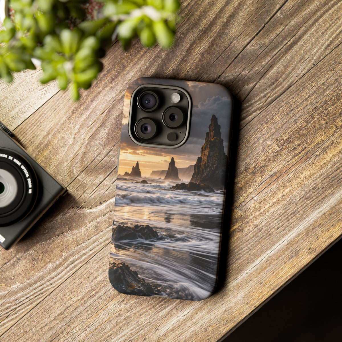 Black Sand and Silver iPhone Tough Case | black sand beach