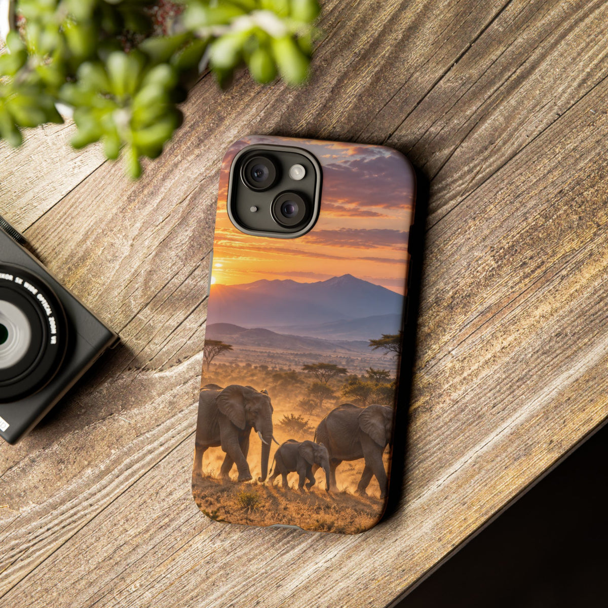 Elephants at First Light iPhone Tough Case | african elephants