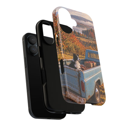 Blue Truck October iPhone Tough Case | border collie