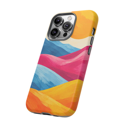 Golden Drift iPhone Tough Case | colorful hills