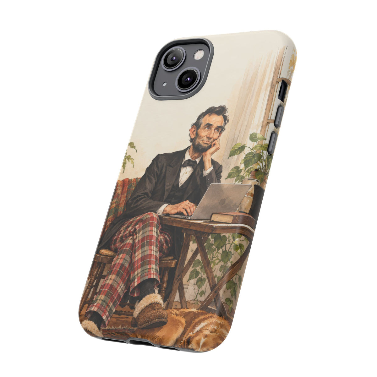 Abe from Home iPhone Tough Case | lincoln work from home