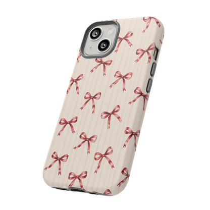 Red Bow iPhone Tough Case | Ribbon Waltz