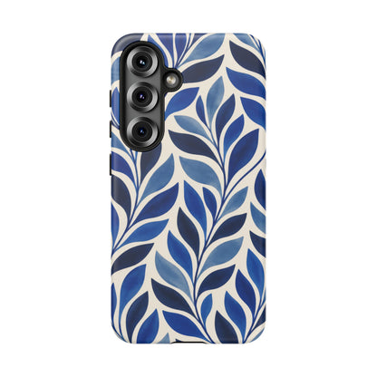 Cobalt Current Samsung Galaxy Tough Case | Cobalt Blue Leaf Pattern