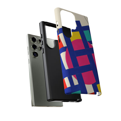 Chromatic Mischief Samsung Galaxy Tough Case | Geometric Color Block Art