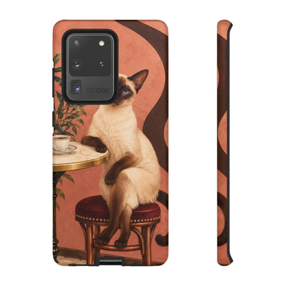 Espresso Cat Club Samsung Galaxy Tough Case | siamese cat