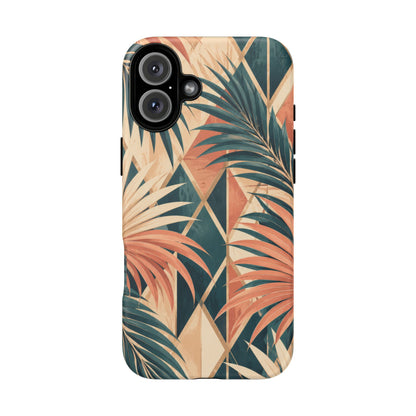Coral Palm Pavilion iPhone Tough Case | art deco