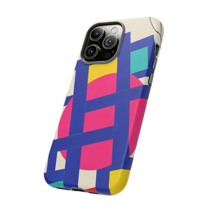 Chromatic Mischief iPhone Tough Case | Geometric Color Block Art