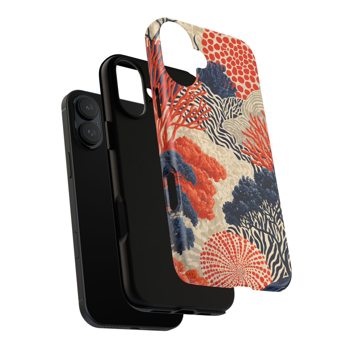 Coral Current iPhone Tough Phone Case