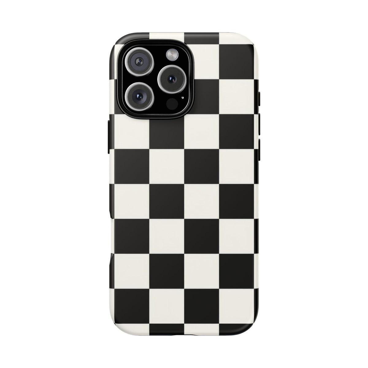 Classic Check iPhone Tough Case | Black & White Checkerboard
