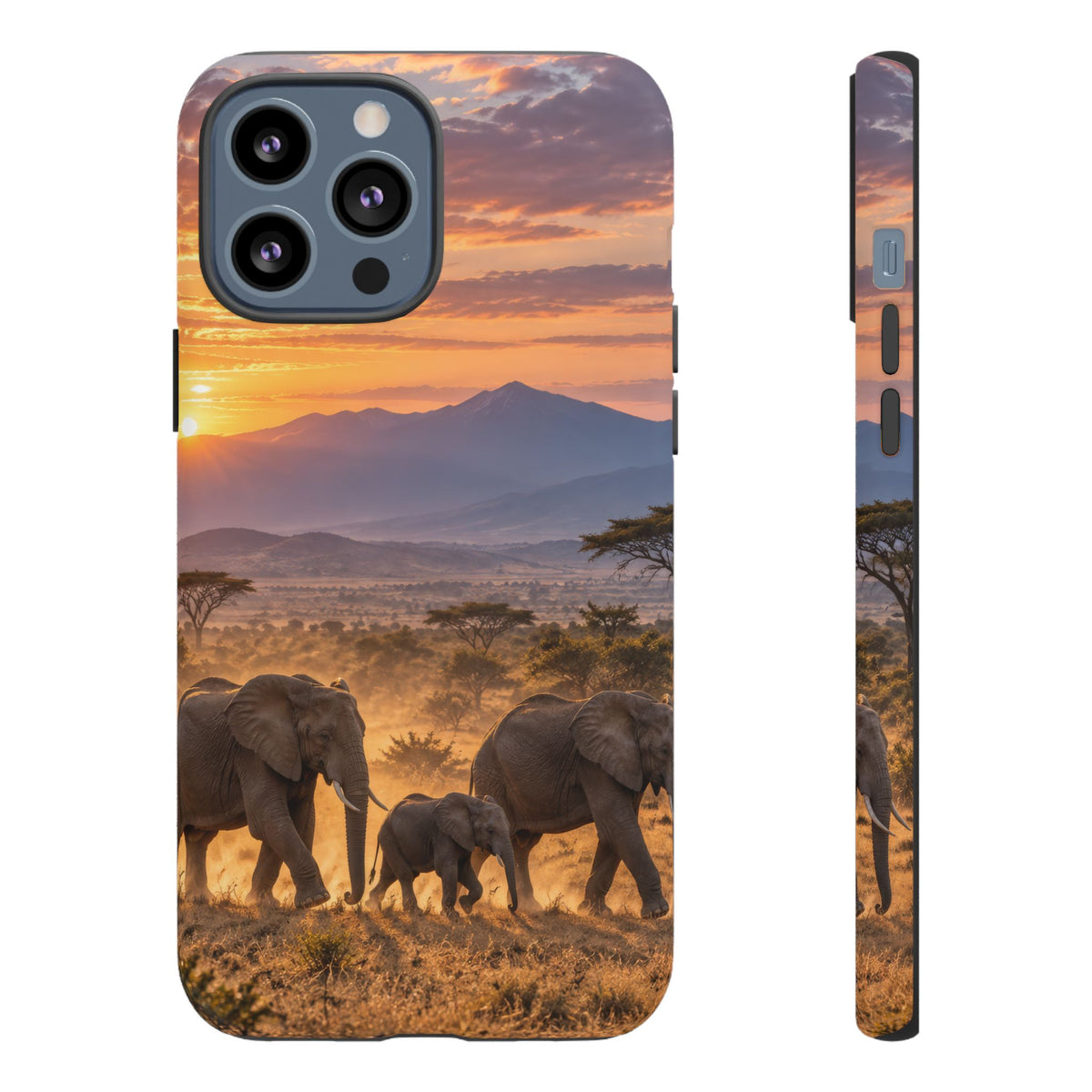 Elephants at First Light iPhone Tough Case | african elephants