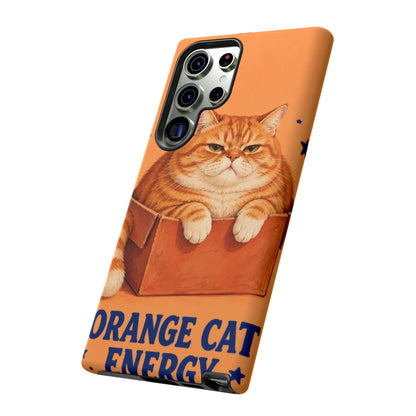 Orange Cat Energy Samsung Galaxy Tough Case