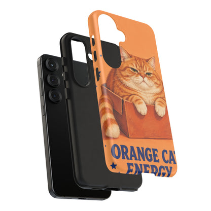 Orange Cat Energy Samsung Galaxy Tough Case