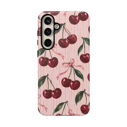 Cherry Ribbon Samsung Galaxy Tough Case | cherry print