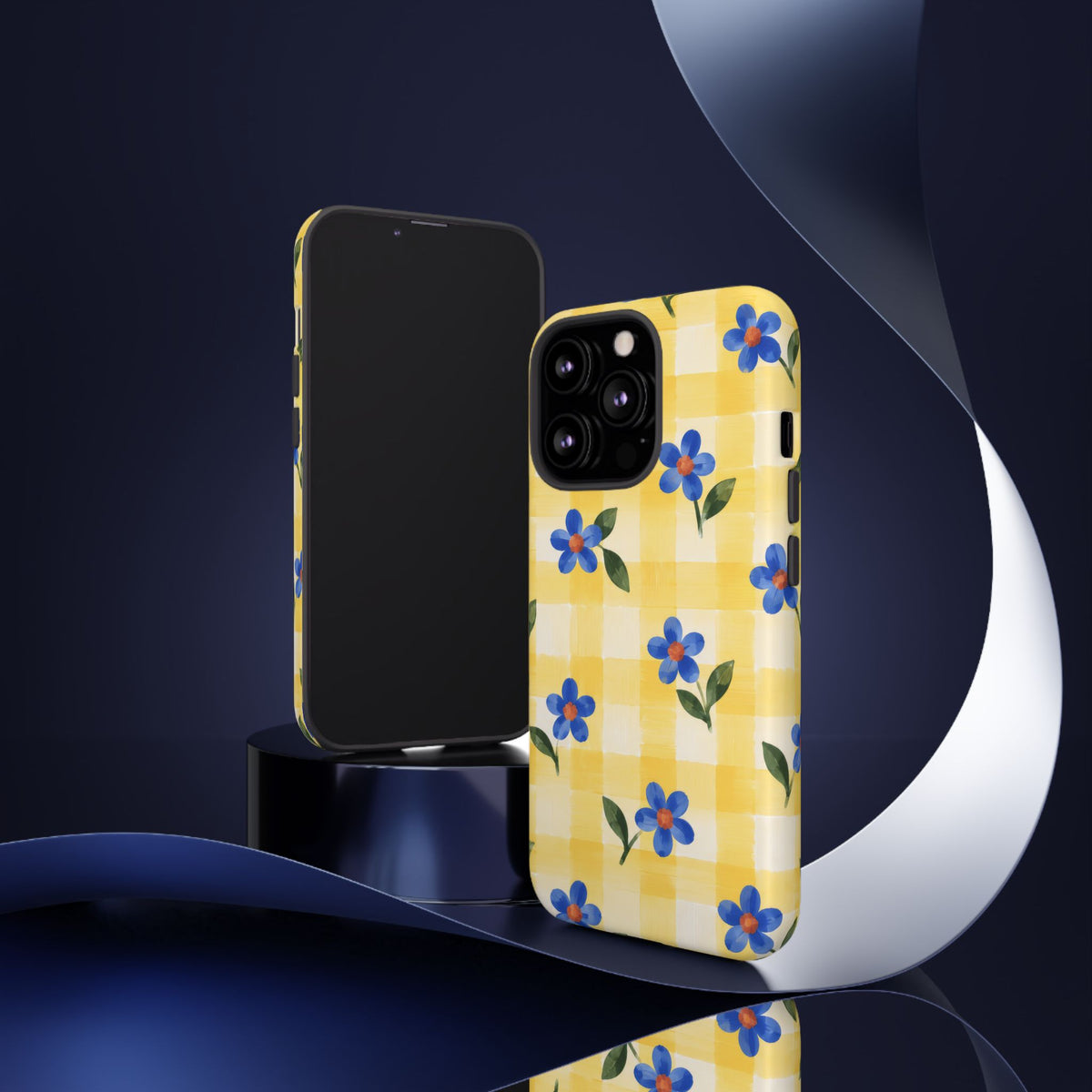 Buttercup Picnic iPhone Tough Case | yellow gingham