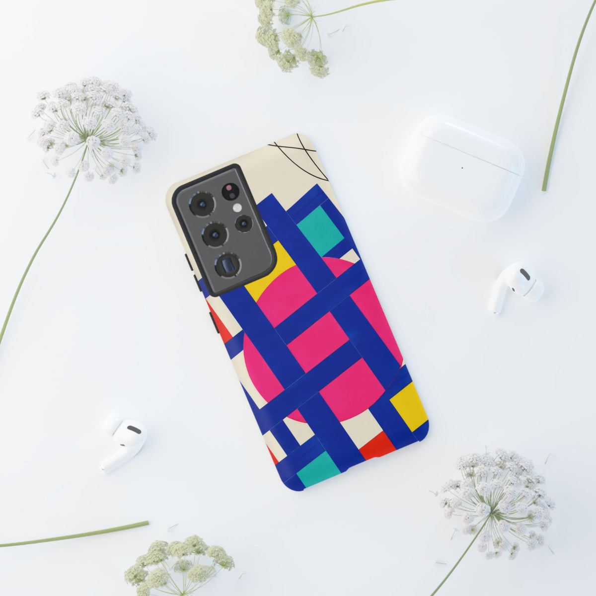 Chromatic Mischief Samsung Galaxy Tough Case | Geometric Color Block Art