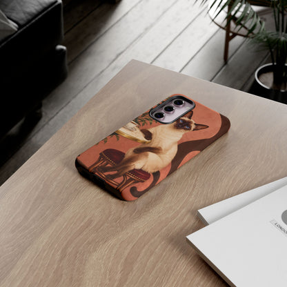 Espresso Cat Club Samsung Galaxy Tough Case | siamese cat