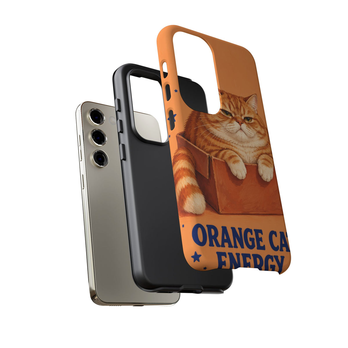 Orange Cat Energy Samsung Galaxy Tough Case