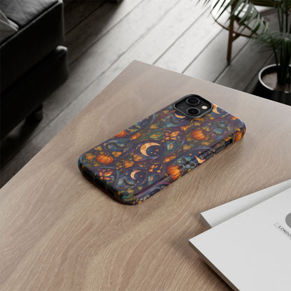 Amber Moon Window iPhone Tough Case | celestial halloween