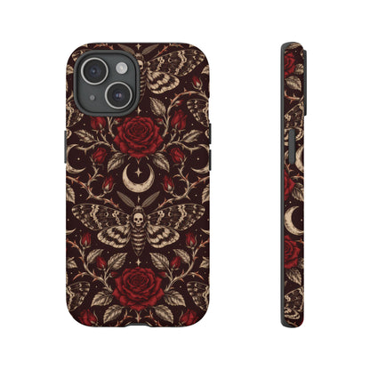 Velvet Moth Masquerade iPhone Tough Case | gothic moth