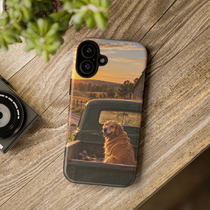 Sunday Road Golden iPhone Tough Case | golden retriever
