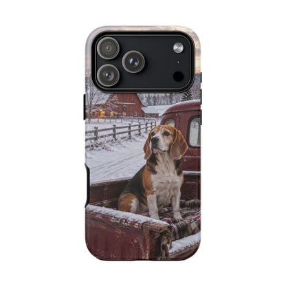 Winter Farm Watch iPhone Tough Case | beagle