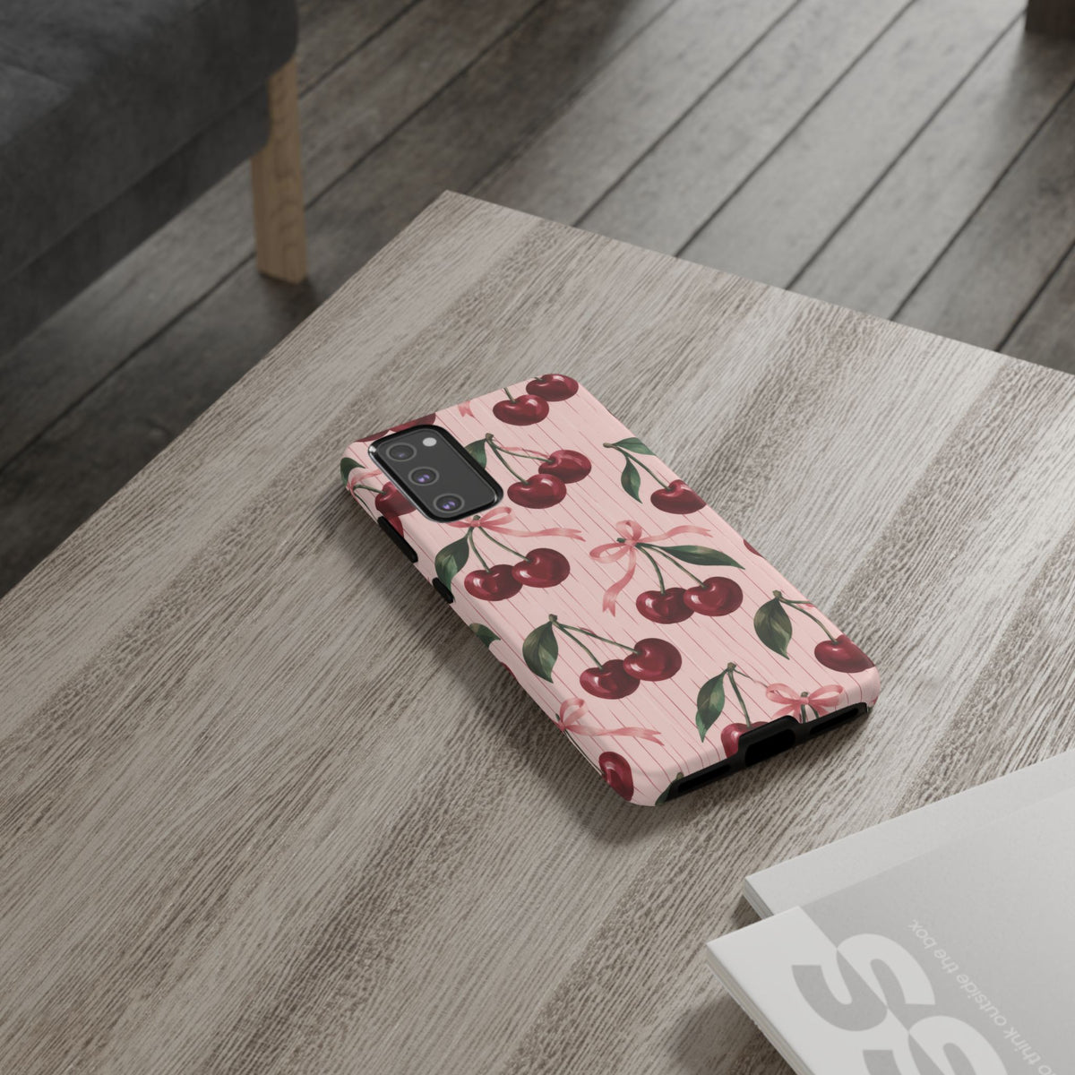 Cherry Ribbon Samsung Galaxy Tough Case | cherry print