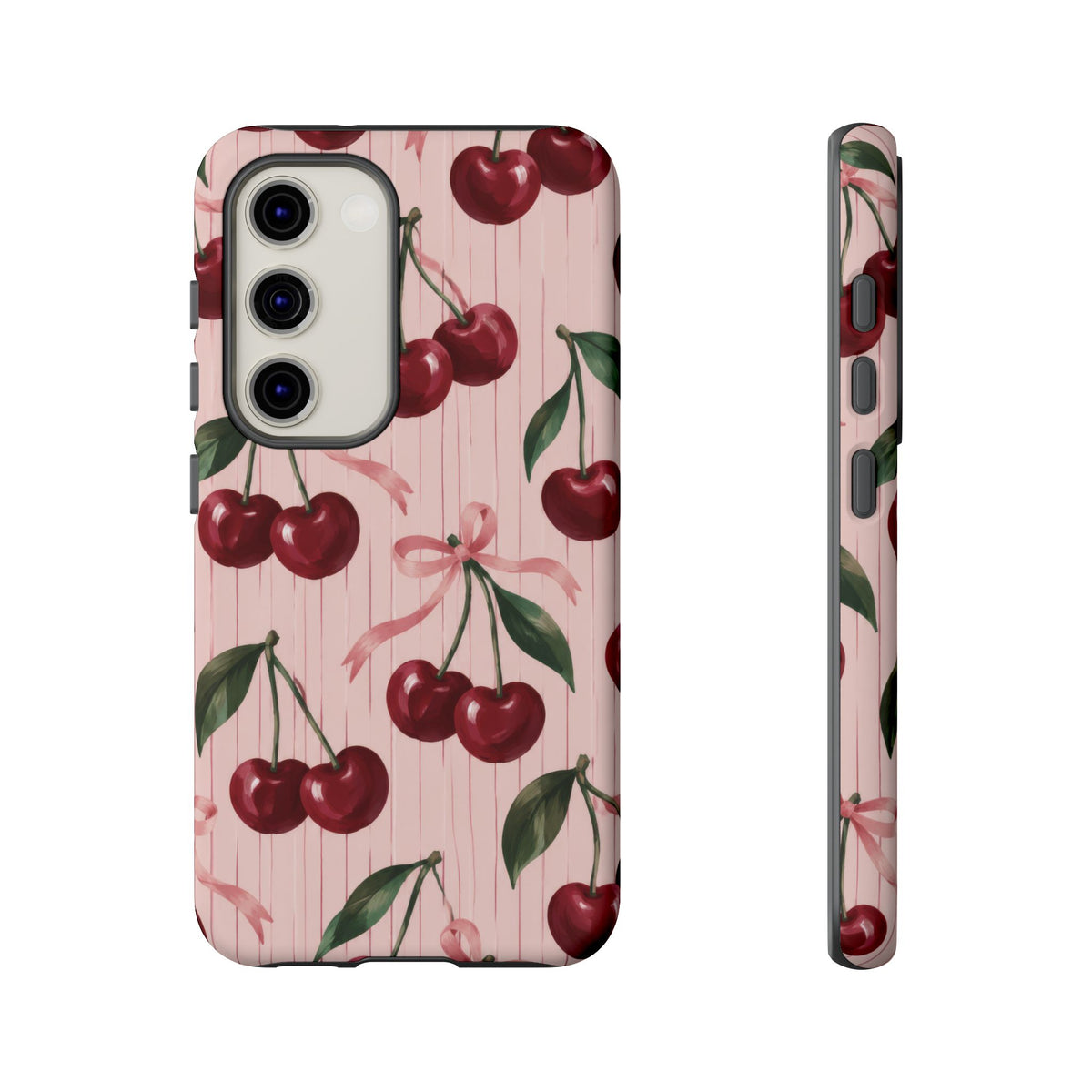 Cherry Ribbon Samsung Galaxy Tough Case | cherry print