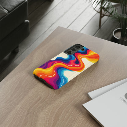 Chromatic Current Samsung Galaxy Tough Case | retro waves