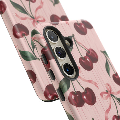 Cherry Ribbon Samsung Galaxy Tough Case | cherry print