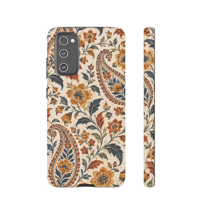 Saffron Heirloom Samsung Galaxy Tough Case | Floral Paisley on Ivory