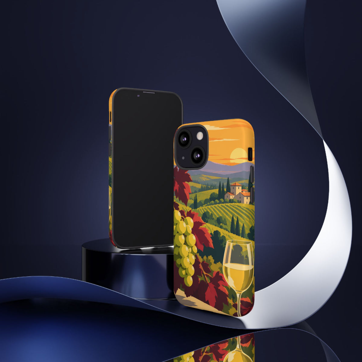 Wine & Grapes — Golden Vintage iPhone Tough Case | wine grapes