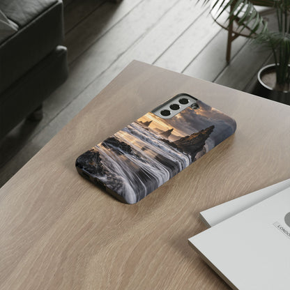 Black Sand and Silver Samsung Galaxy Tough Case | black sand beach