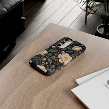 Dark Floral Samsung Galaxy Tough Case | Midnight Camellia