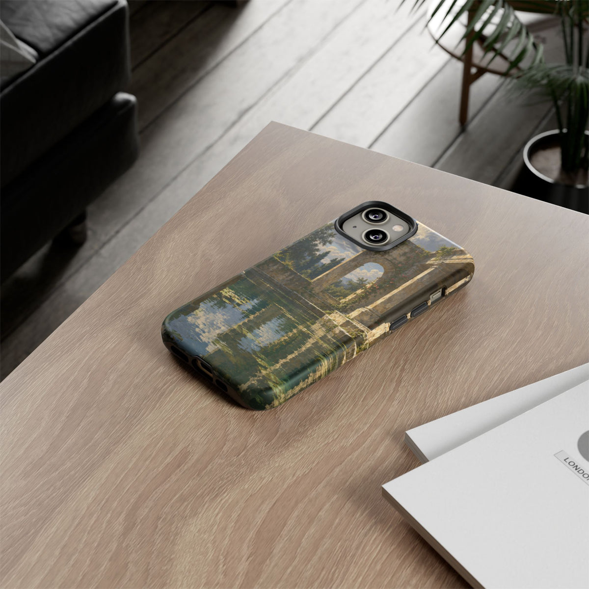 The Flooded Court iPhone Tough Case | Ancient Garden Landscape