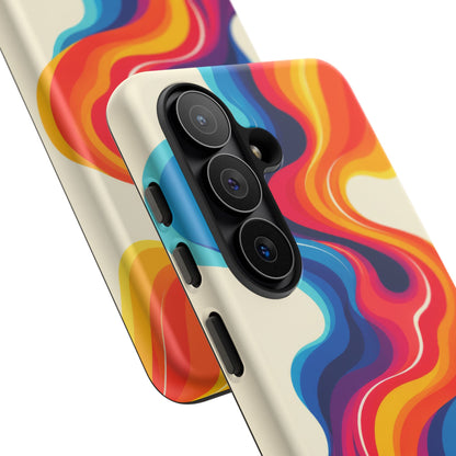 Chromatic Current Samsung Galaxy Tough Case | retro waves