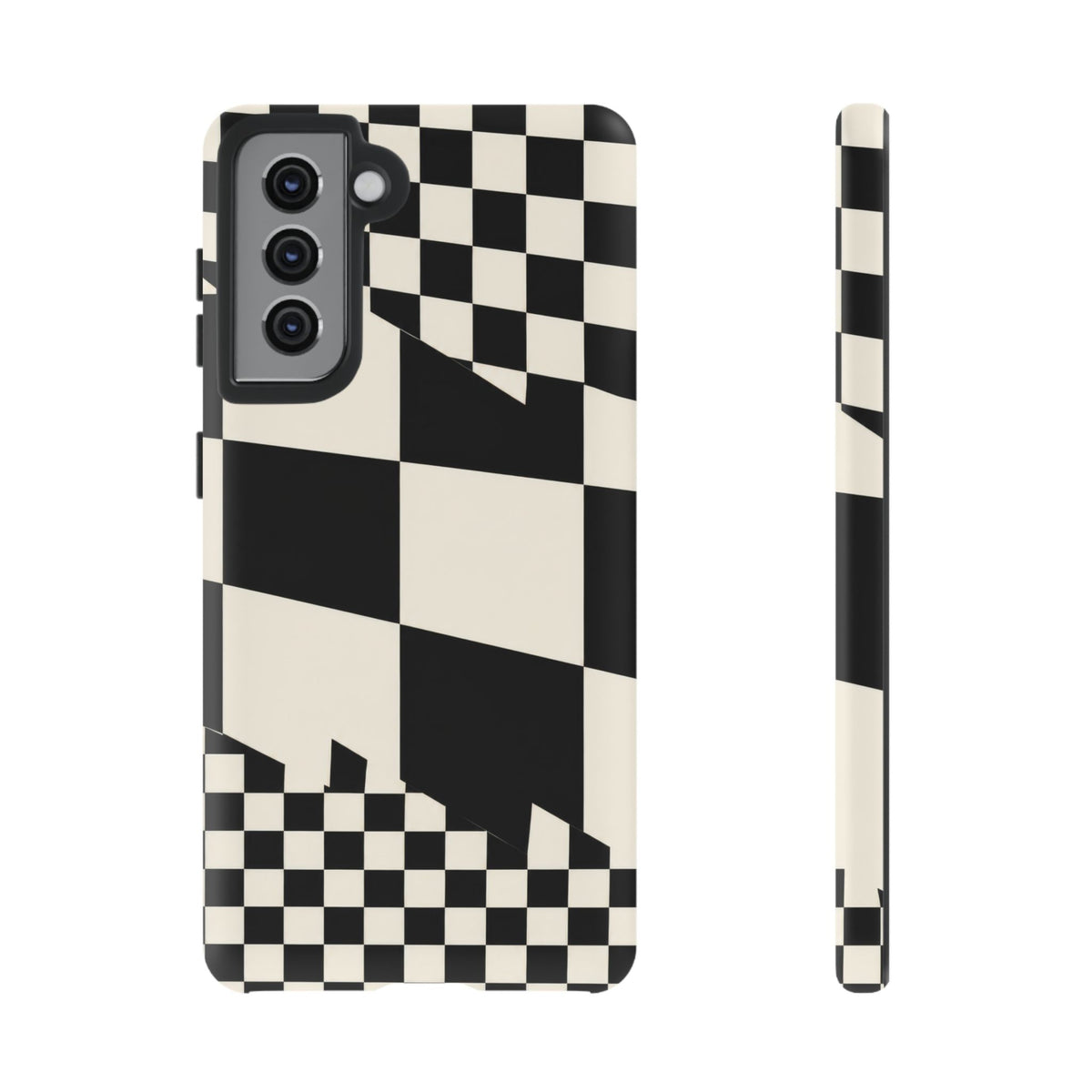 Check Shift Samsung Galaxy Tough Case | Black & White Checkerboard