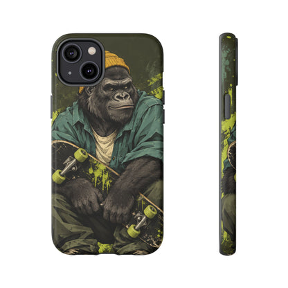 Concrete Jungle iPhone Tough Case | Skater Gorilla Illustration