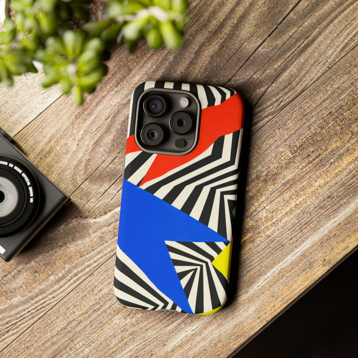 Broken Signal iPhone Tough Case | Optical Stripe Art