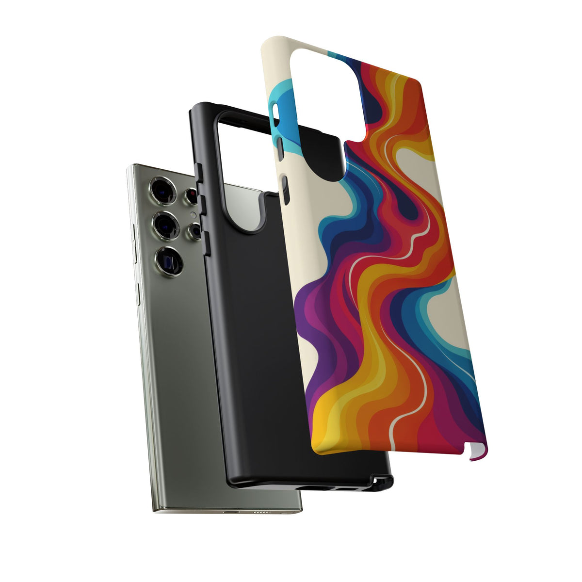 Chromatic Current Samsung Galaxy Tough Case | retro waves