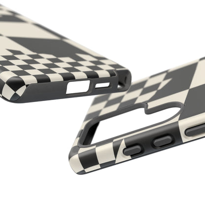 Check Shift Samsung Galaxy Tough Case | Black & White Checkerboard
