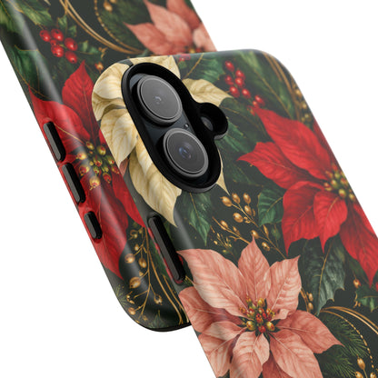 Noel in Bloom iPhone Tough Case | poinsettia