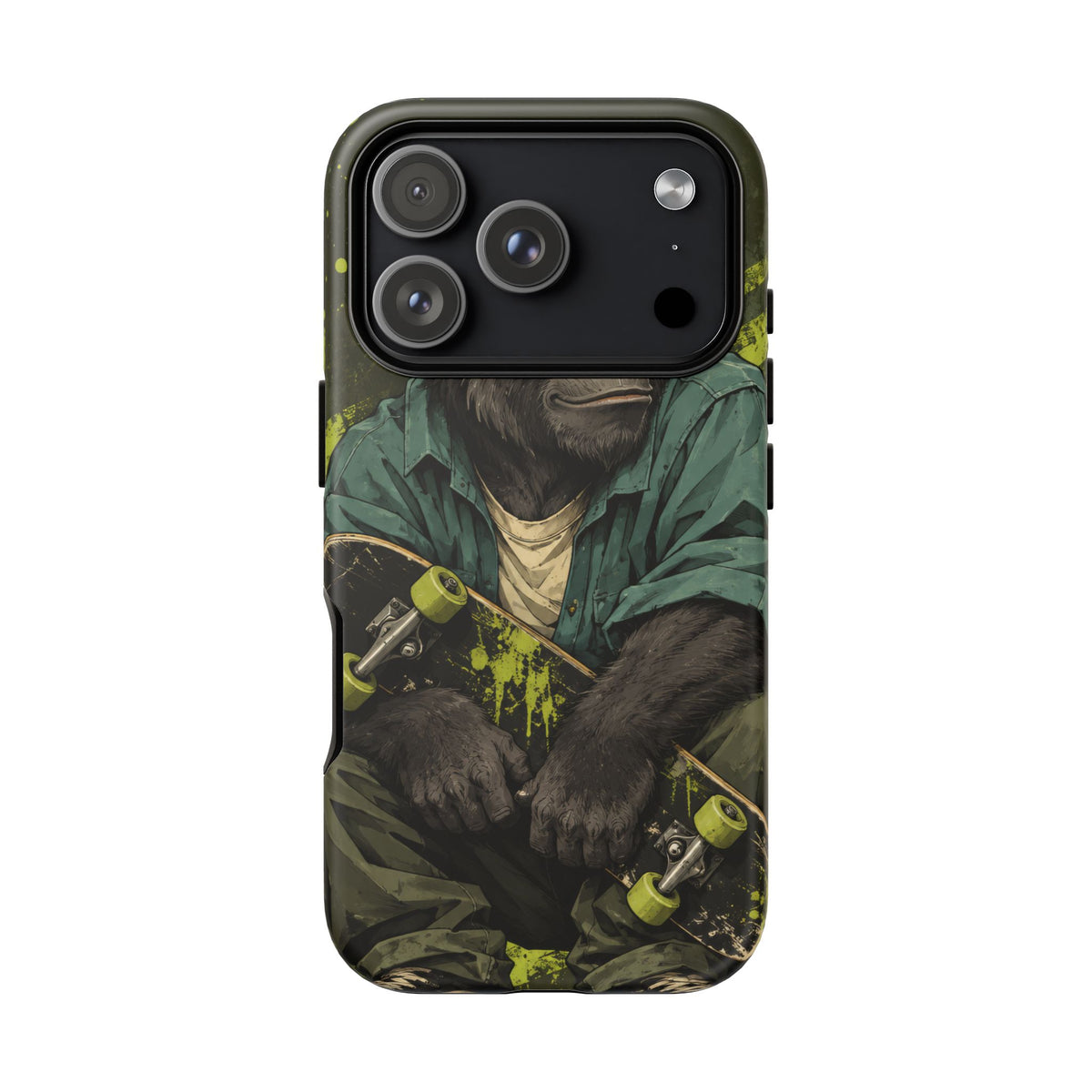 Concrete Jungle iPhone Tough Case | Skater Gorilla Illustration