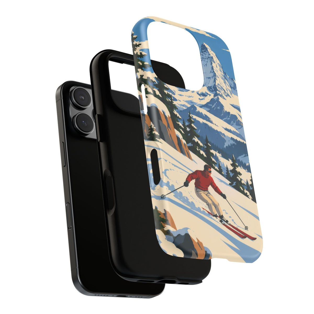 Swiss Skiing — Downhill Arc iPhone Tough Case