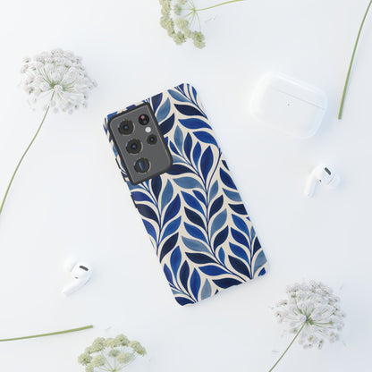 Cobalt Current Samsung Galaxy Tough Case | Cobalt Blue Leaf Pattern