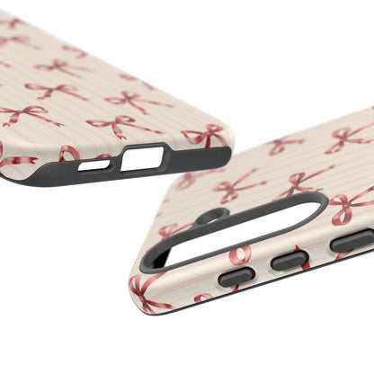 Red Bow Samsung Galaxy Tough Case | Ribbon Waltz