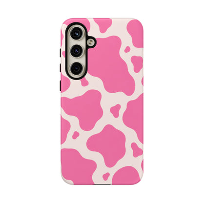 Strawberry Milk Samsung Galaxy Tough Case | Pink Cow Print