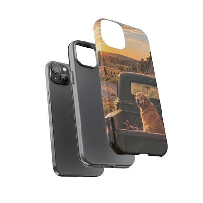 Sunday Road Golden iPhone Tough Case | golden retriever