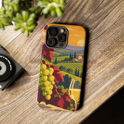 Wine & Grapes — Golden Vintage iPhone Tough Case | wine grapes