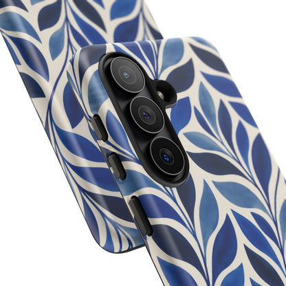 Cobalt Current Samsung Galaxy Tough Case | Cobalt Blue Leaf Pattern